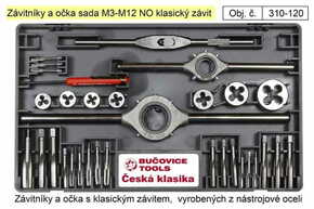 Bučovice Tools a.s. Set pip in oči M3-M12 NO classic navoj