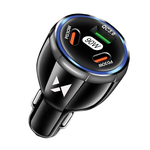 MG WCCCA avto polnilec 2x USB-C / USB 90W PD QC, črna