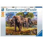 Ravensburger sestavljanka Družina slonov, 500 delov (15040)