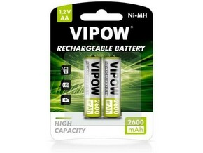 VIPOW polnilne baterije AA NiMh 2600mA 2/1