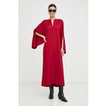 Obleka By Malene Birger rdeča barva - rdeča. Obleka iz kolekcije By Malene Birger. Model izdelan iz enobarvnega materiala. Model je izdelan iz tkanine s platnenim prepletom, ki zagotavlja visoko vzdržljivost.