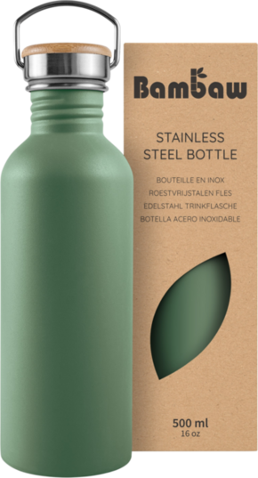 "Bambaw Steklenica iz nerjavečega jekla za večkratno uporabo - Sage Green"