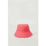Otroški klobuk OVS roza barva - roza. Klobuk iz kolekcije OVS. Model z ozkim robom, izdelan iz enobarvnega materiala.