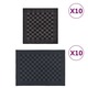 vidaXL Komplet brisač 20-delni črn in siv bombaž