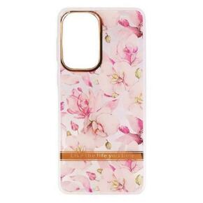 Gumiran ovitek (TPUP) za Samsung Galaxy A33 5G - Flowers - roza