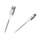 Rebel USB kabel A M. - B mikro M., tekstilni oplet, bele barve, 0,5m
