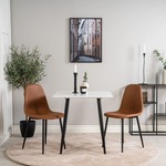 Venture Home Jedilni stoli 2 kosa Polar videz usnja rjavi in črni