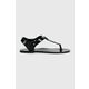Sandali Pinko Emmanuel ženski, črna barva, 101181 A0V5 Z99 - črna. Sandali iz kolekcije Pinko. Model izdelan iz sintetičnega materiala. Model je enostaven za čiščenje in vzdrževanje.