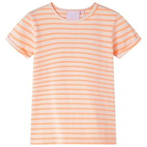 VidaXL Otroška majica s kratkimi rokavi neon oranžna 104