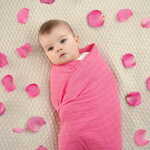 WEBHIDDENBRAND Tommy Lise bombažna muslinska plenica Rosy Blush 120x120 cm