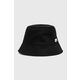 Dvostranski bombažen klobuk Calvin Klein črna barva - črna. Klobuk iz kolekcije Calvin Klein. Model z ozkim robom, izdelan iz vzorčastega materiala. Obojestranski model, ki zagotavlja polno funkcionalnost za uporabo na obeh straneh.