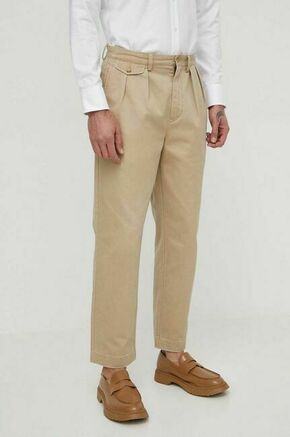 Bombažne hlače Polo Ralph Lauren bež barva