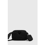 Torbica Guess LATONA črna barva, HWYP92 11800 - črna. Majhna torbica iz kolekcije Guess. Model na zapenjanje, izdelan iz tekstilnega materiala. Model je opremljen z etuijem za slušalke.