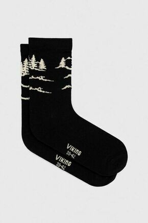 Nogavice Viking - črna. Dolge nogavice iz kolekcije Viking. Model izdelan iz materiala