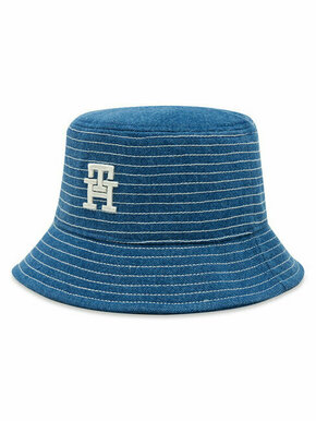 Otroški klobuk Tommy Hilfiger - modra. Otroške klobuk iz kolekcije Tommy Hilfiger. Model s širokim robom