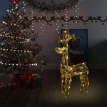 shumee Božični jelen 90 LED lučk 60x16x100 cm iz akrila