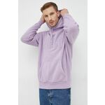 Bluza Polo Ralph Lauren moška, vijolična barva, s kapuco - vijolična. Mikica s kapuco iz kolekcije Polo Ralph Lauren. Model izdelan iz pletenine z nalepko.