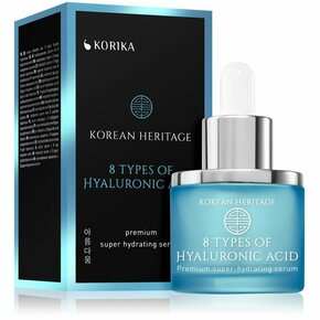 KORIKA Korean Heritage 8 Types of Hyaluronic Acid Premium Super Hydrating Serum vlažilni serum za obraz z 8 tipi hialuronske kisline Hydrating Face Se