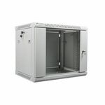 Lanberg 19'' 9U stenska inštalacijska omara 600X450mm siva (steklena vrata)