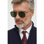 Sončna očala Gucci moški, črna barva - črna. Sončna očala iz kolekcije Gucci. Model z enobarvnimi stekli in okvirji iz kombinacije kovine in plastike. Ima filter UV 400. Visokokakovosten izdelek, izdelan v Italiji.