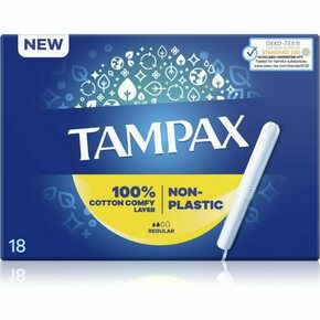 Tampax Non-Plastic Regular Set tampon z aplikatorjem 18 kos