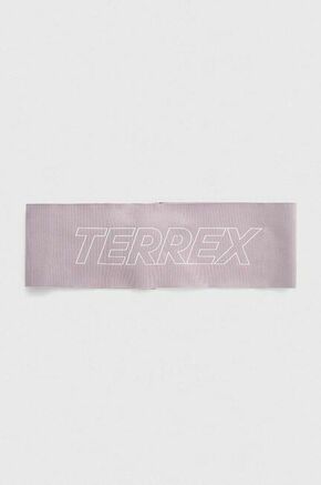 Naglavni trak adidas TERREX roza barva - vijolična. Naglavni trak iz kolekcije adidas TERREX. Model izdelan iz tkanine s tehnologijo za odvajanje vlage.