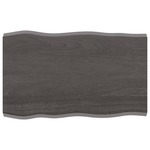 vidaXL Mizna plošča temno siva 80x50x4 cm obdelana trdna hrastovina