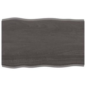VidaXL Mizna plošča temno siva 80x50x4 cm obdelana trdna hrastovina