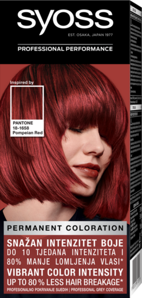 Syoss Permanent Coloration trajna barva za lase 50 ml odtenek 5-72 Pompeian Red