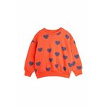 Otroški pulover Mini Rodini Hearts rdeča barva - rdeča. Otroški pulover iz kolekcije Mini Rodini. Model izdelan iz vzorčaste pletenine.