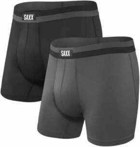 SAXX Sport Mesh 2-Pack Boxer Brief Black/Graphite L Aktivno spodnje perilo