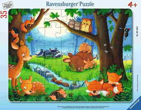Ravensburger sestavljanka Gozdne živali spijo