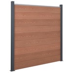 Vidaxl Komplet ograjnih panelov rjav 180x186 WPC