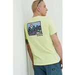 Bombažna kratka majica Billabong rumena barva - rumena. Lahkotna majica iz kolekcije Billabong. Model izdelan iz tanke, elastične pletenine. Visokokakovosten material, izdelan v skladu z načeli trajnostnega razvoja.