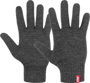 Levi's rokavice - siva. Rokavice na prste iz kolekcije Levi's. Model izdelan iz debele