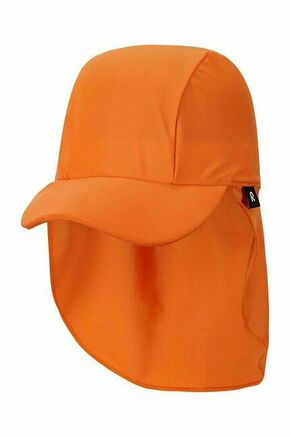 Otroška baseball kapa Reima Kilpikonna oranžna barva - oranžna. Otroška kapa iz kolekcije Reima. Model izdelan iz enobarvne tkanine. Model ima zaščito pred soncem UPF 40+.