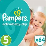 Pampers plenice Active Baby 5 Junior, 64 kosov