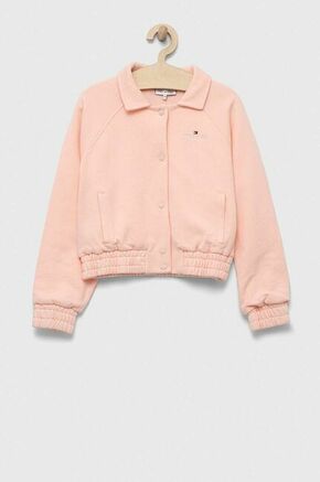 Otroška jakna Tommy Hilfiger roza barva - roza. Otroški jakna iz kolekcije Tommy Hilfiger. Prehoden model