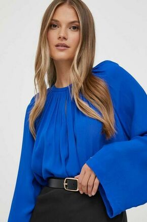 Majica Tommy Hilfiger ženska - modra. Bluza iz kolekcije Tommy Hilfiger