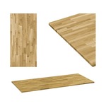 VIDAXL Površina za mizo trden hrastov les pravokotna 23 mm 140x60 cm