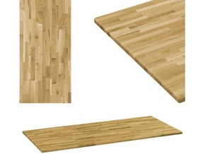 VIDAXL Površina za mizo trden hrastov les pravokotna 23 mm 140x60 cm
