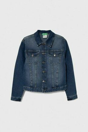 Otroška jeans jakna United Colors of Benetton - modra. Otroški jakna iz kolekcije United Colors of Benetton. Nepodložen model