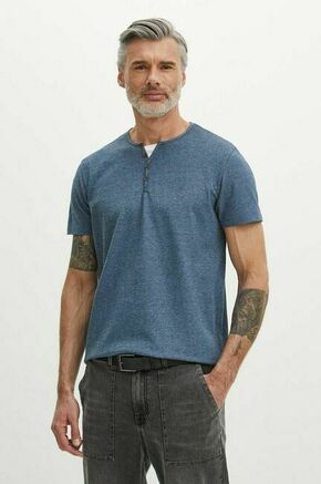Bombažna kratka majica Medicine moška - modra. Kratka majica iz kolekcije Medicine. Model izdelan iz tkanine s teksturo.