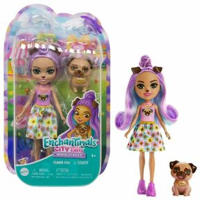 Mattel Enchantimals lutka in hišni ljubljenček - Penna Pugly in Trusty (FNH22)
