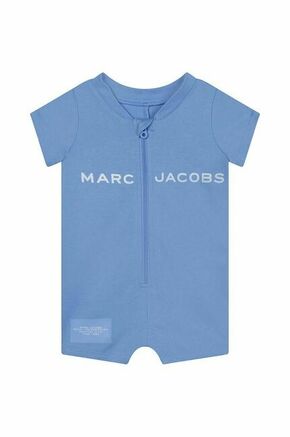 Otroški bombažni romper Marc Jacobs - modra. Rodzaj iz kolekcije Marc Jacobs. Model izdelan iz Material.