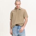 Cropp - Bombažna polo majica basic - bež 961HX-80X