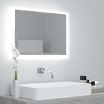 shumee LED ogledalo za kopalnico siva betonska plošča 60x8,5x37 cm