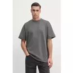 Kratka majica Rains Sintra Fleece Tee siva barva, 21800.13 - siva. Kratka majica iz kolekcije Rains, izdelana iz debele, elastične pletenine. Model iz mehke in na otip prijetne tkanine.