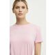 Kratka majica Guess SKYLAR ženska, roza barva, V4GI09 J1314 - roza. Kratka majica iz kolekcije Guess, izdelana iz pletenine z nalepko. Model iz izjemno udobne tkanine z visoko vsebnostjo bombaža.