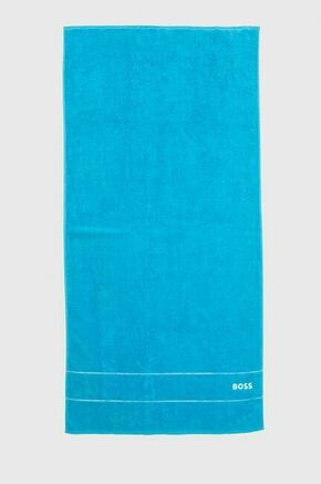Brisača BOSS Plain River Blue 70 x 140 cm - modra. Brisača iz kolekcije BOSS. Model izdelan iz bombažne tkanine.